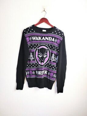 Marvel Black Panther large ugly Christmas sweater 'Wakanda Forever'
